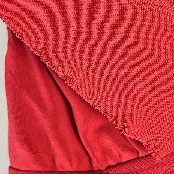 ROBIN PICCONE Lina Ruffle V-neck One Piece Size 6 Brick Red - Picture 8 of 12